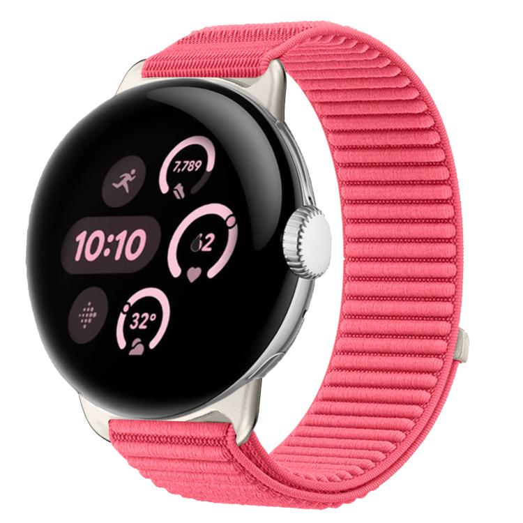 Dây đồng hồ khóa móc và vòng nylon dệt giao diện kim loại, dành cho Google Pixel Watch 4 / Watch 3 45mm, dành cho Google Pixel Watch 4 / 3 / 2 / 1 41mm