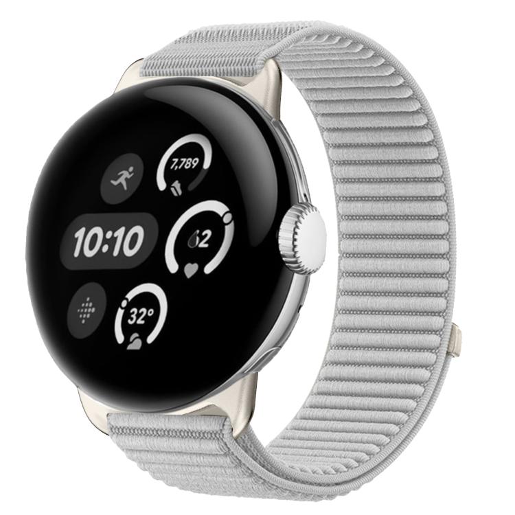 Dây đồng hồ khóa móc và vòng nylon dệt giao diện kim loại, dành cho Google Pixel Watch 4 / Watch 3 45mm, dành cho Google Pixel Watch 4 / 3 / 2 / 1 41mm