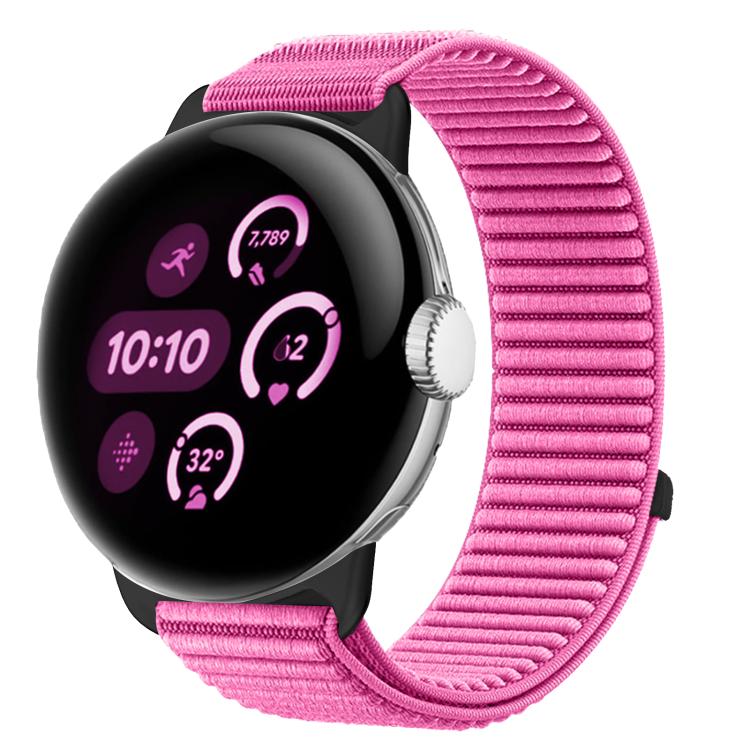 Dây đồng hồ khóa móc và vòng nylon dệt giao diện kim loại, dành cho Google Pixel Watch 4 / Watch 3 45mm, dành cho Google Pixel Watch 4 / 3 / 2 / 1 41mm