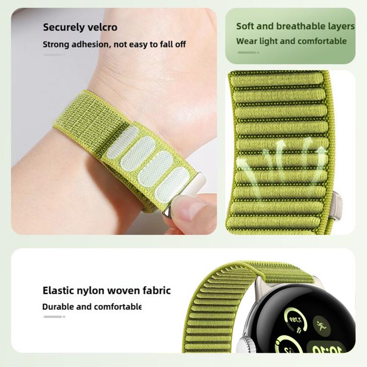 Dây đồng hồ khóa móc và vòng nylon dệt giao diện kim loại, dành cho Google Pixel Watch 4 / Watch 3 45mm, dành cho Google Pixel Watch 4 / 3 / 2 / 1 41mm