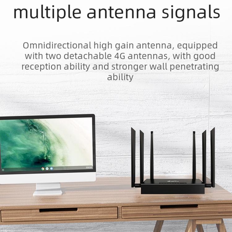ED128-L 300Mbps Wireless WiFi Home Office SIM Card American Version 4G LTE Industrial Router, US Plug, EU Plug