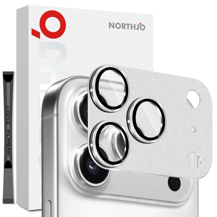 Kính cường lực bảo vệ ống kính camera NORTHJO kim loại mờ, dành cho iPhone 17 Pro Max, iPhone 17 Pro
