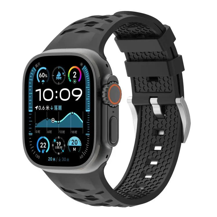 Dây đồng hồ silicone hai màu họa tiết lốp xe, Dành cho Apple Watch 46mm / 49mm / 45mm / 44mm, Dành cho Apple Watch 42mm / 41mm / 40mm / 38mm