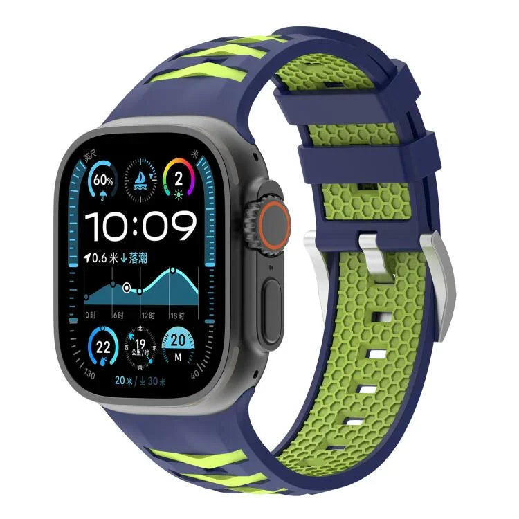 Dây đồng hồ silicone hai màu họa tiết lốp xe, Dành cho Apple Watch 46mm / 49mm / 45mm / 44mm, Dành cho Apple Watch 42mm / 41mm / 40mm / 38mm