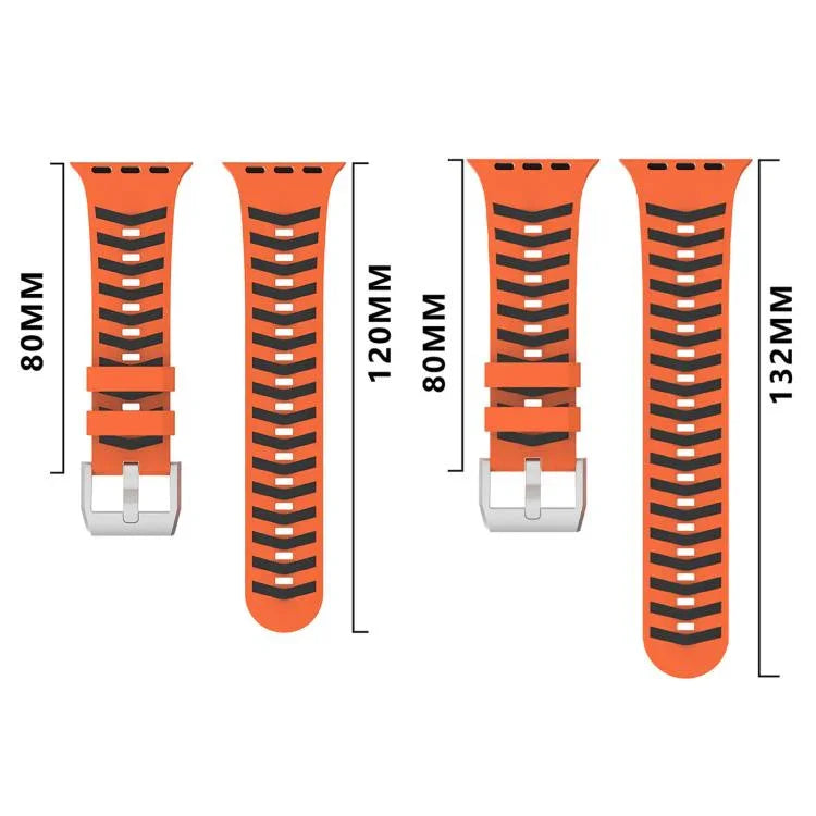 Dây đồng hồ silicone hai màu họa tiết lốp xe, Dành cho Apple Watch 46mm / 49mm / 45mm / 44mm, Dành cho Apple Watch 42mm / 41mm / 40mm / 38mm