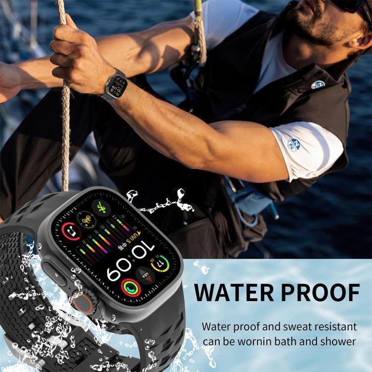 Dây đồng hồ silicone hai màu họa tiết lốp xe, Dành cho Apple Watch 46mm / 49mm / 45mm / 44mm, Dành cho Apple Watch 42mm / 41mm / 40mm / 38mm
