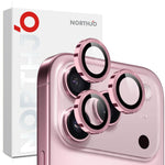 Miếng dán kính cường lực bảo vệ ống kính camera NORTHJO CD vòng kim loại, dành cho iPhone 17 Pro / 17 Pro Max
