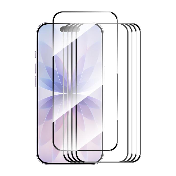 5 miếng keo dày ENKAY không viền trắng, kính cường lực nhôm-silicon cao cấp, dành cho iPhone 17 Pro Max, iPhone 17 Pro, iPhone 17, iPhone Air