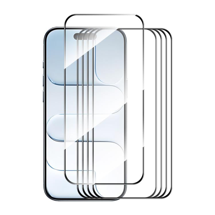 5 miếng keo dày ENKAY không viền trắng, kính cường lực nhôm-silicon cao cấp, dành cho iPhone 17 Pro Max, iPhone 17 Pro, iPhone 17, iPhone Air