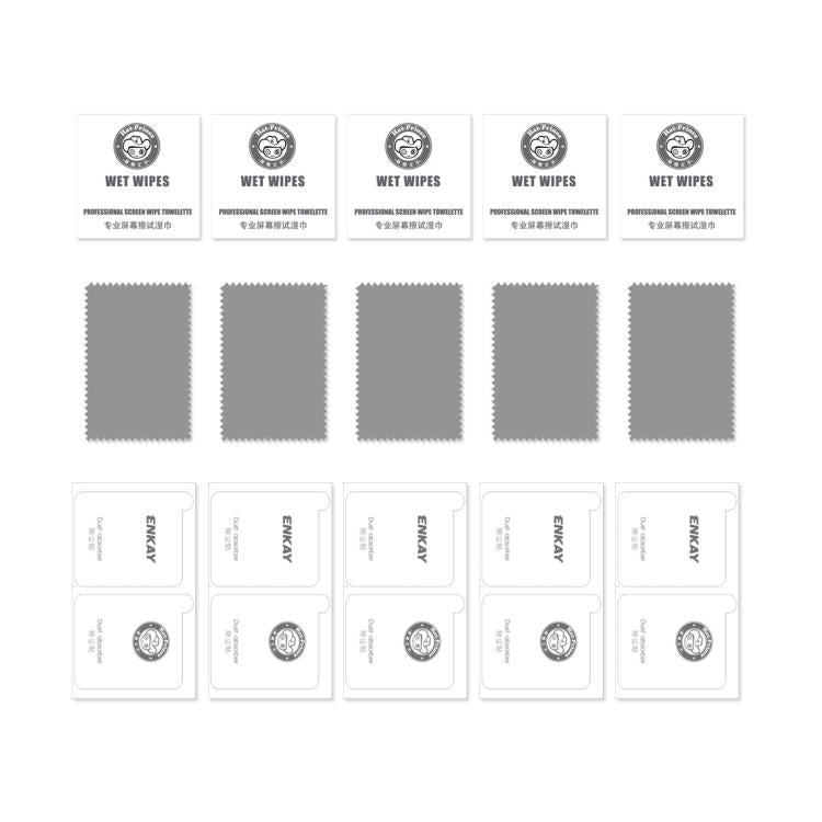 5 miếng keo dày ENKAY không viền trắng, kính cường lực nhôm-silicon cao cấp, dành cho iPhone 17 Pro Max, iPhone 17 Pro, iPhone 17, iPhone Air