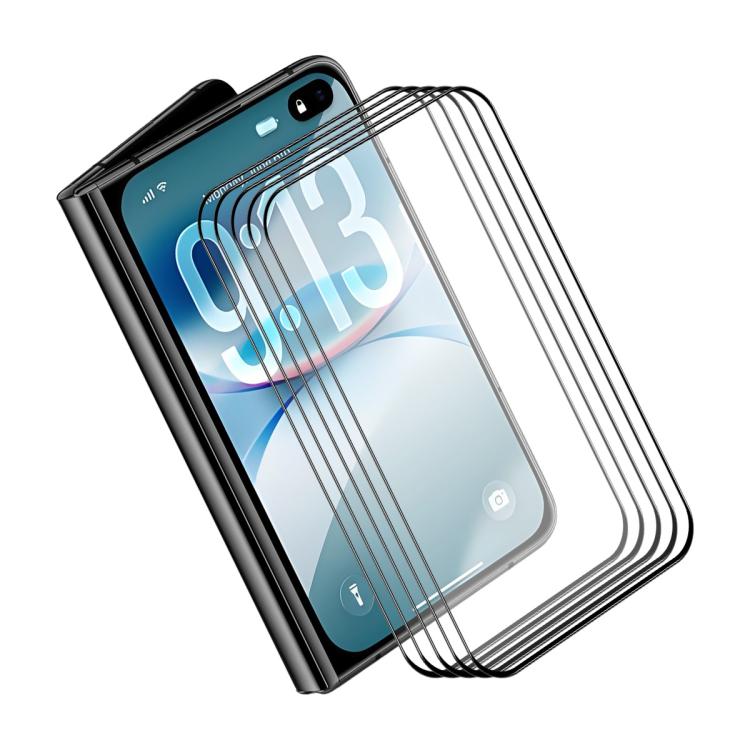 5 miếng keo dày ENKAY không viền trắng, kính cường lực nhôm-silicon cao cấp, dành cho iPhone 17 Pro Max, iPhone 17 Pro, iPhone 17, iPhone Air