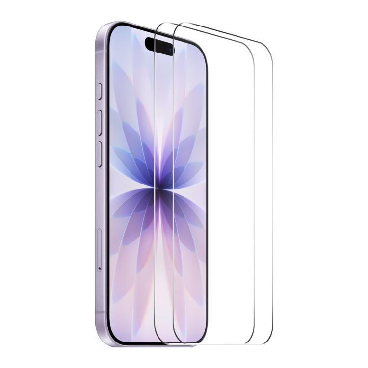 2 miếng keo dày ENKAY không viền trắng, kính cường lực nhôm-silicon 9H viền cong lớn, dành cho iPhone 17 Pro Max, iPhone 17 Pro, iPhone 17, iPhone Air
