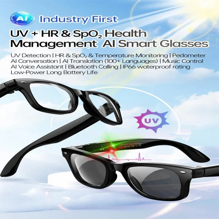 Kính thông minh W300, Hỗ trợ phát hiện tia UV / Dịch thuật thông minh AI / Gọi Bluetooth