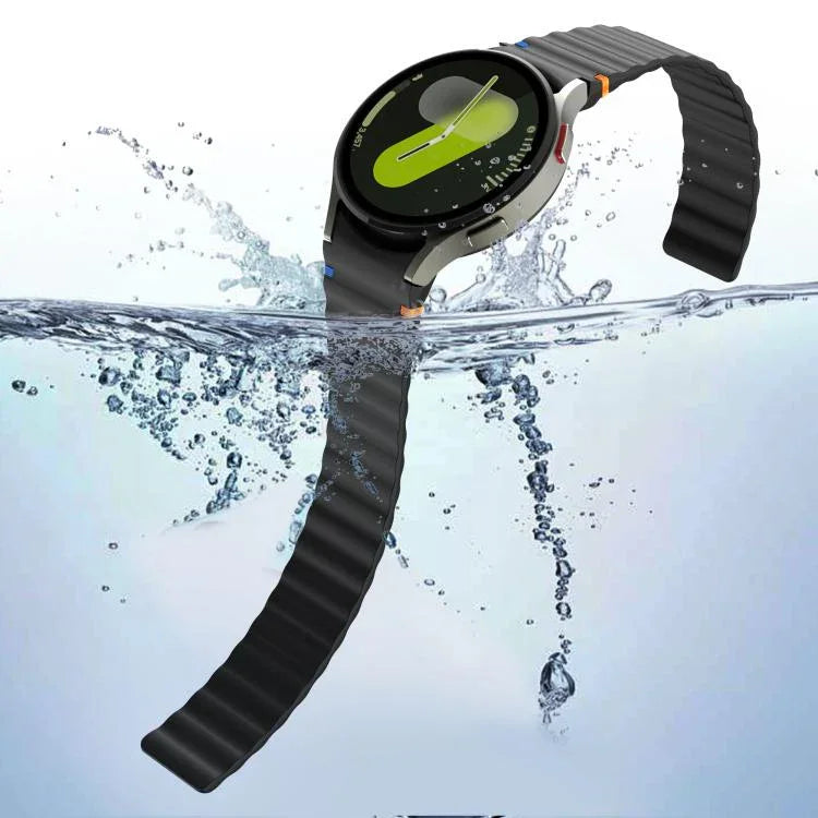 Dây Đeo Đồng Hồ Silicone Khóa Nam Châm Khâu Hạt Sóng, Dành Cho Samsung Galaxy Watch 7 / 6 / 5 / 4
