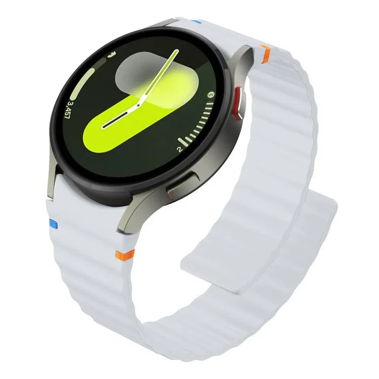 Dây Đeo Đồng Hồ Silicone Khóa Nam Châm Khâu Hạt Sóng, Dành Cho Samsung Galaxy Watch 7 / 6 / 5 / 4