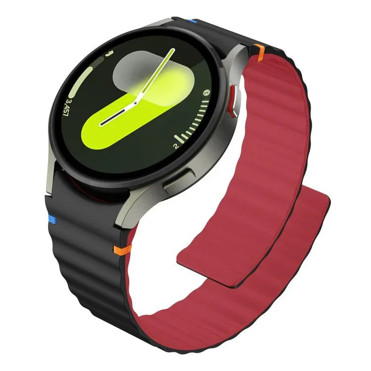 Dây Đeo Đồng Hồ Silicone Khóa Nam Châm Khâu Hạt Sóng, Dành Cho Samsung Galaxy Watch 7 / 6 / 5 / 4