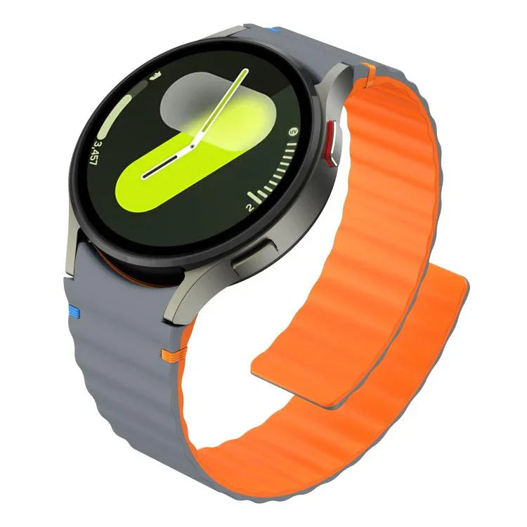 Dây Đeo Đồng Hồ Silicone Khóa Nam Châm Khâu Hạt Sóng, Dành Cho Samsung Galaxy Watch 7 / 6 / 5 / 4