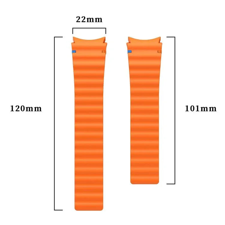 Dây Đeo Đồng Hồ Silicone Khóa Nam Châm Khâu Hạt Sóng, Dành Cho Samsung Galaxy Watch 7 / 6 / 5 / 4