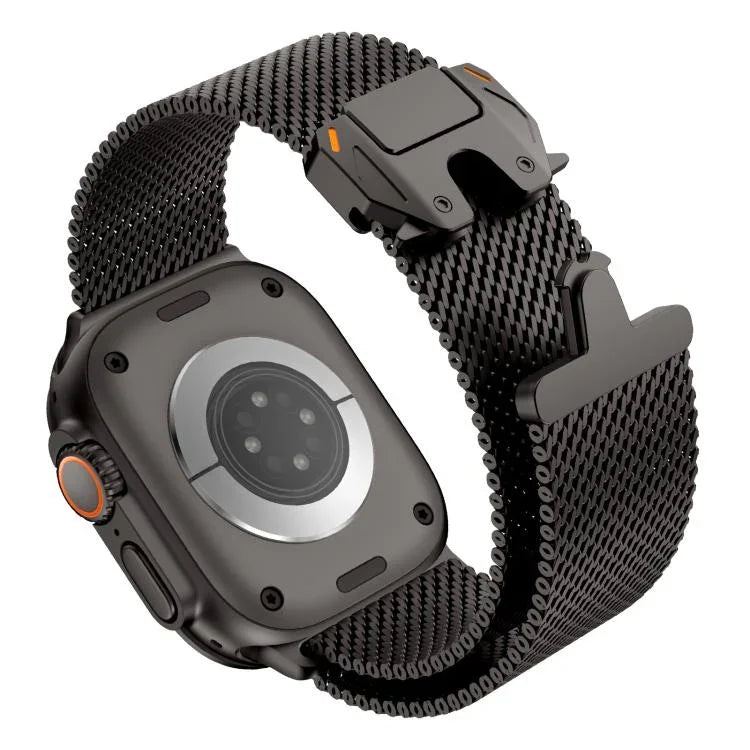 Dây đồng hồ thép không gỉ Milan lưới thô khóa kim loại, Dành cho Apple Watch 46mm / 49mm / 45mm / 44mm