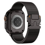 Dây đồng hồ thép không gỉ Milan lưới thô khóa kim loại, Dành cho Apple Watch 46mm / 49mm / 45mm / 44mm