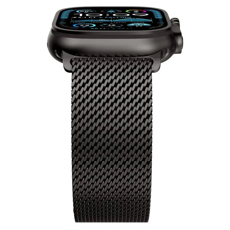 Dây đồng hồ thép không gỉ Milan lưới thô khóa kim loại, Dành cho Apple Watch 46mm / 49mm / 45mm / 44mm