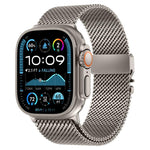 Dây đồng hồ thép không gỉ Milan lưới thô khóa kim loại, Dành cho Apple Watch 46mm / 49mm / 45mm / 44mm