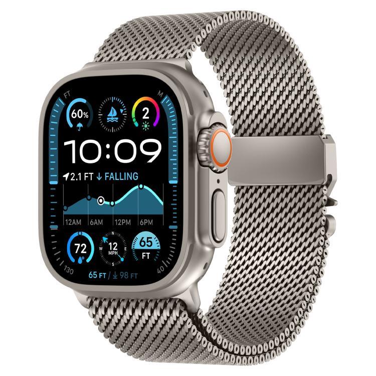 Dây đồng hồ thép không gỉ Milan lưới thô khóa kim loại, Dành cho Apple Watch 46mm / 49mm / 45mm / 44mm