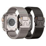 Dây đồng hồ thép không gỉ Milan lưới thô khóa kim loại, Dành cho Apple Watch 46mm / 49mm / 45mm / 44mm