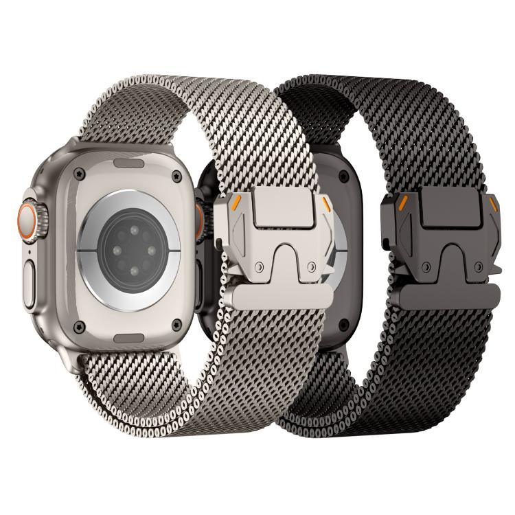 Dây đồng hồ thép không gỉ Milan lưới thô khóa kim loại, Dành cho Apple Watch 46mm / 49mm / 45mm / 44mm