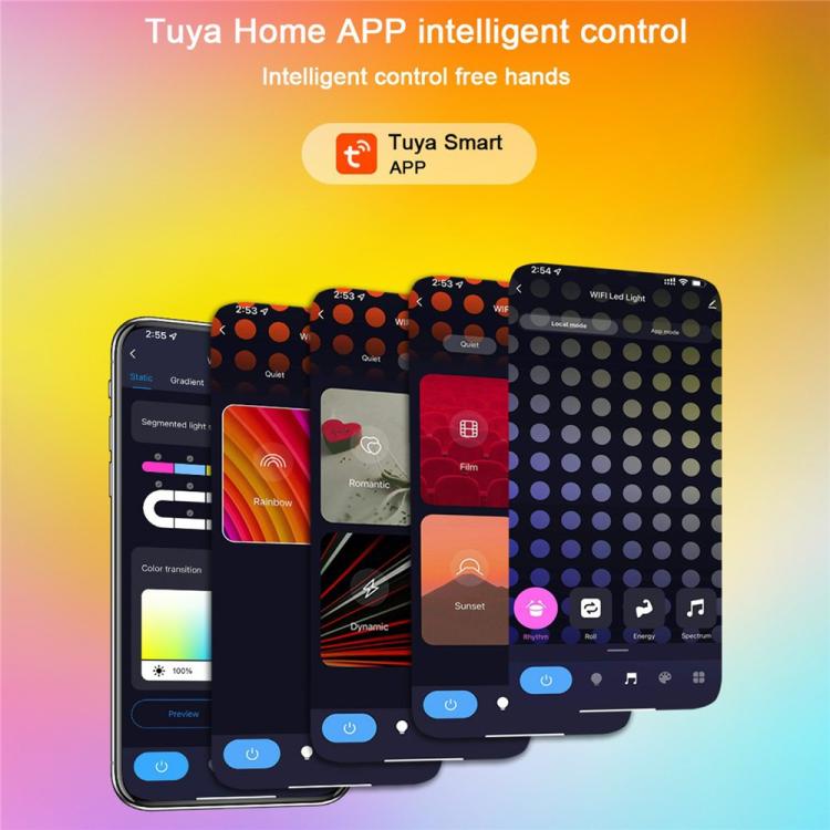 Đèn dây thông minh WiFi RGBIC IP65 chống nước S14 điều khiển từ xa qua ứng dụng WiFi BLE, 12M 20 bóng