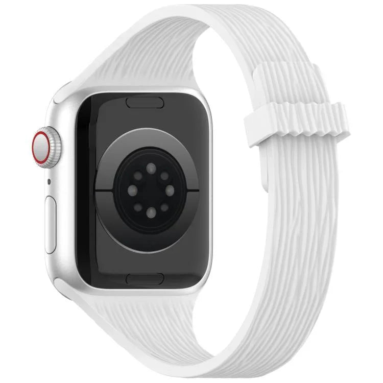 Dây đồng hồ silicone khóa nam châm eo nhỏ vân gỗ nước, Dành cho Apple Watch 46mm / 49mm / 45mm / 44mm, Dành cho Apple Watch 42mm / 41mm / 40mm / 38mm