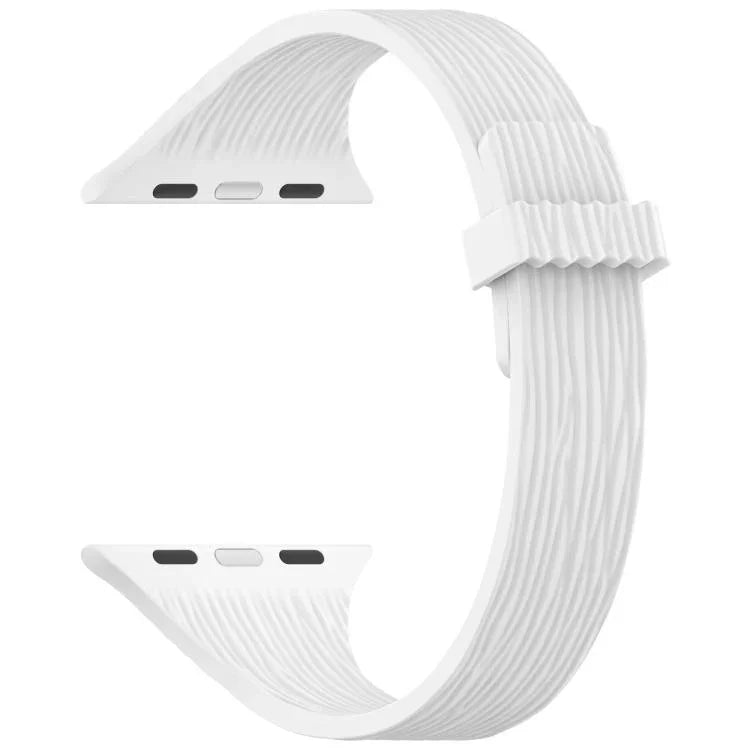 Dây đồng hồ silicone khóa nam châm eo nhỏ vân gỗ nước, Dành cho Apple Watch 46mm / 49mm / 45mm / 44mm, Dành cho Apple Watch 42mm / 41mm / 40mm / 38mm