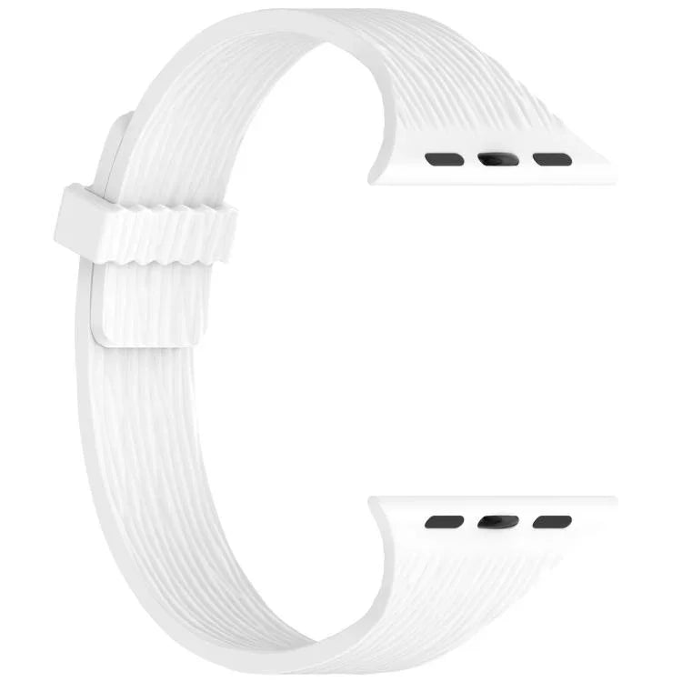 Dây đồng hồ silicone khóa nam châm eo nhỏ vân gỗ nước, Dành cho Apple Watch 46mm / 49mm / 45mm / 44mm, Dành cho Apple Watch 42mm / 41mm / 40mm / 38mm