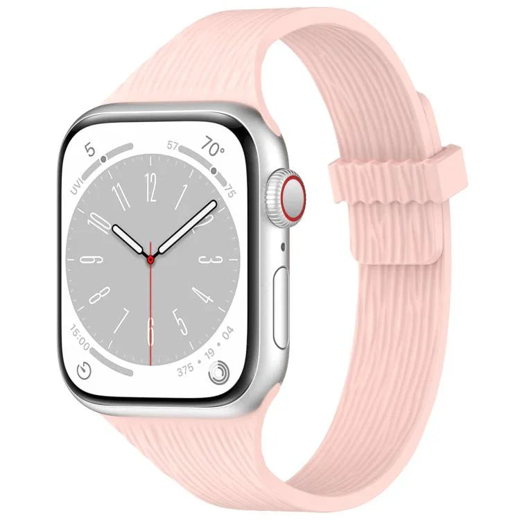 Dây đồng hồ silicone khóa nam châm eo nhỏ vân gỗ nước, Dành cho Apple Watch 46mm / 49mm / 45mm / 44mm, Dành cho Apple Watch 42mm / 41mm / 40mm / 38mm