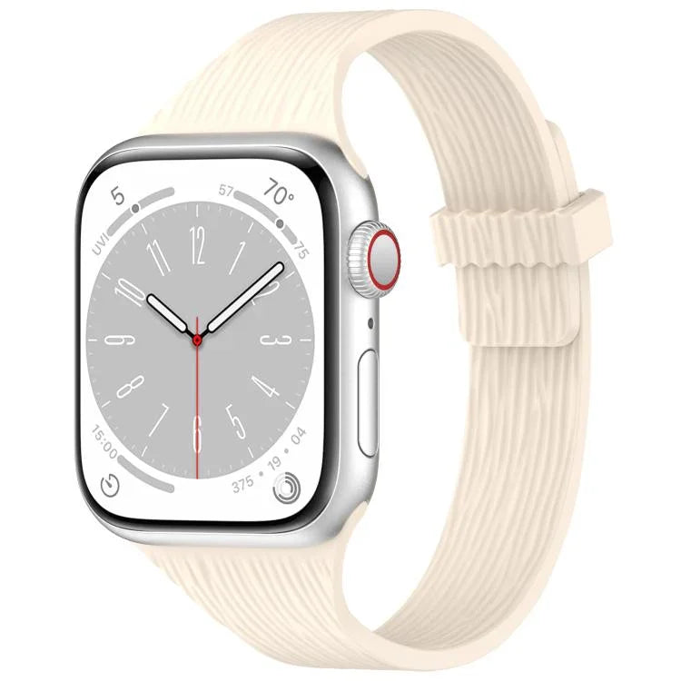 Dây đồng hồ silicone khóa nam châm eo nhỏ vân gỗ nước, Dành cho Apple Watch 46mm / 49mm / 45mm / 44mm, Dành cho Apple Watch 42mm / 41mm / 40mm / 38mm