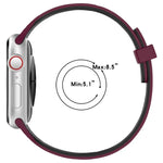 Dây đồng hồ silicone khóa nam châm eo nhỏ vân gỗ nước, Dành cho Apple Watch 46mm / 49mm / 45mm / 44mm, Dành cho Apple Watch 42mm / 41mm / 40mm / 38mm