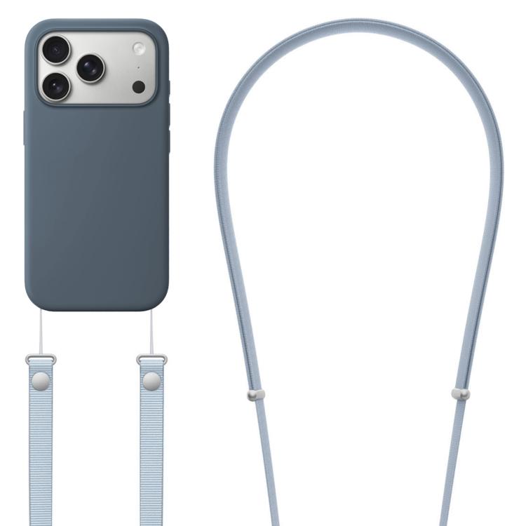 Ốp lưng silicone lỏng giả nylon đeo chéo có nam châm và hoạt hình pop-up, dành cho iPhone 17 Pro Max, iPhone 17 Pro, iPhone 17
