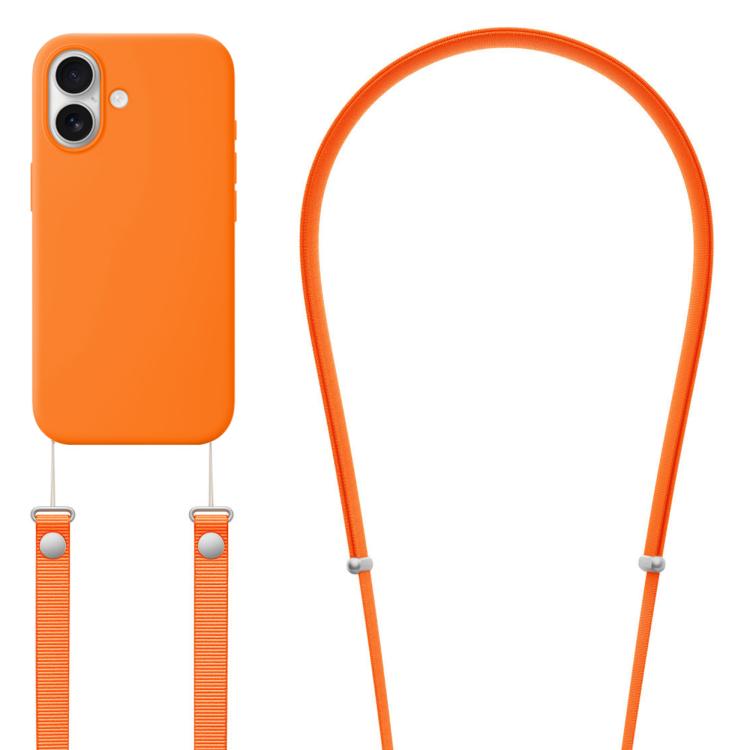 Ốp lưng silicone lỏng giả nylon đeo chéo có nam châm và hoạt hình pop-up, dành cho iPhone 17 Pro Max, iPhone 17 Pro, iPhone 17