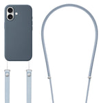 Ốp lưng silicone lỏng giả nylon đeo chéo có nam châm và hoạt hình pop-up, dành cho iPhone 17 Pro Max, iPhone 17 Pro, iPhone 17