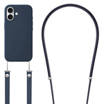 Ốp lưng silicone lỏng giả nylon đeo chéo có nam châm và hoạt hình pop-up, dành cho iPhone 17 Pro Max, iPhone 17 Pro, iPhone 17