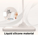 Ốp lưng silicone lỏng giả nylon đeo chéo có nam châm và hoạt hình pop-up, dành cho iPhone 17 Pro Max, iPhone 17 Pro, iPhone 17