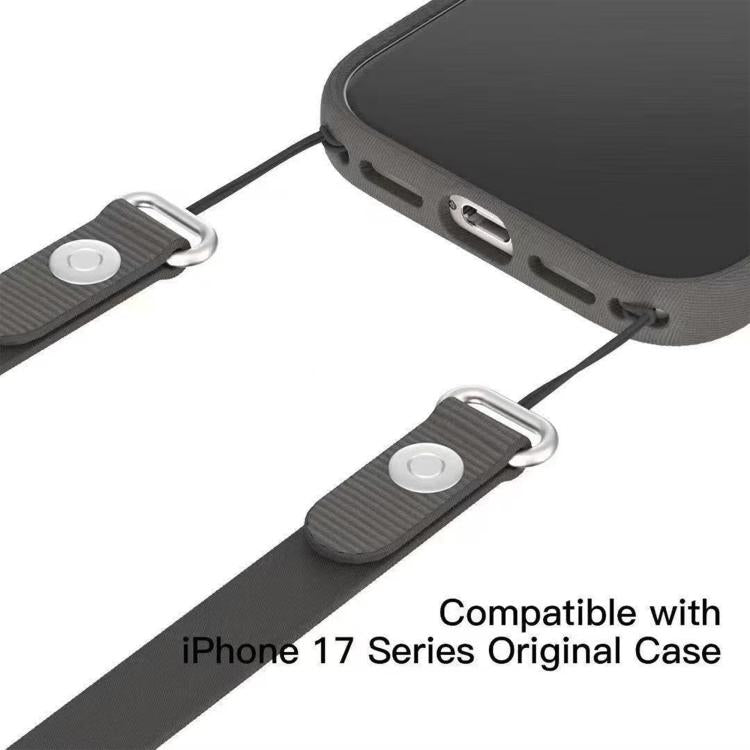 Ốp lưng silicone lỏng giả nylon đeo chéo có nam châm và hoạt hình pop-up, dành cho iPhone 17 Pro Max, iPhone 17 Pro, iPhone 17