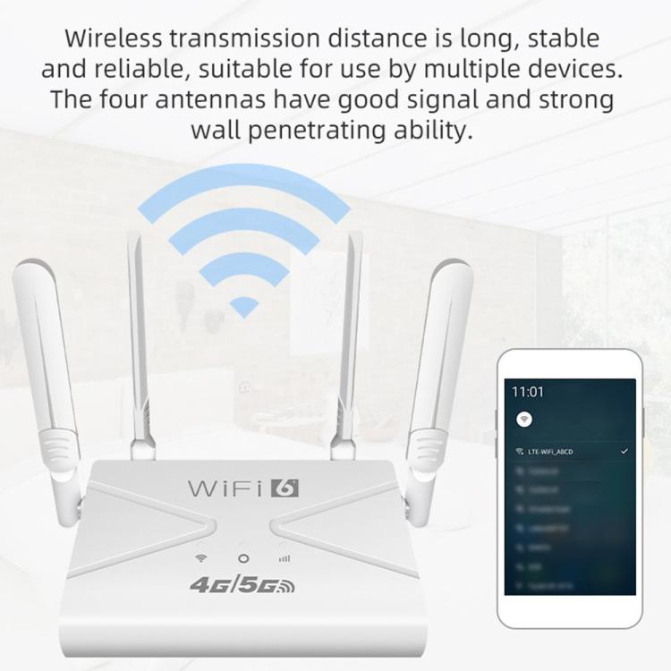 CPE907-E Eurasian Edition 150Mbps Download Speed 4 Antennas SIM Card Router 4G LTE WiFi Router, US Plug, EU Plug
