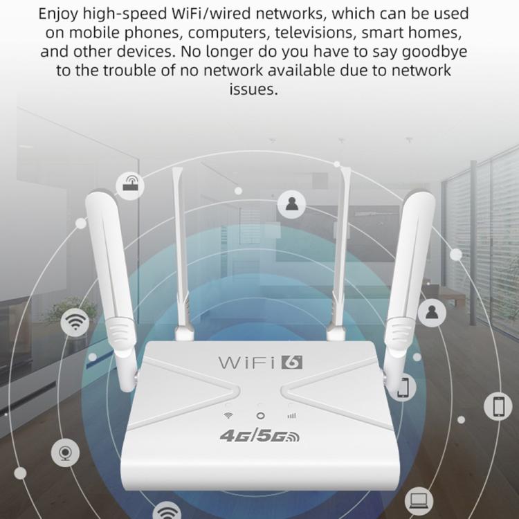 CPE907-E Eurasian Edition 150Mbps Download Speed 4 Antennas SIM Card Router 4G LTE WiFi Router, US Plug, EU Plug