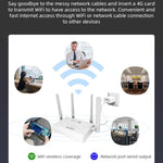 CPE907-E Eurasian Edition 150Mbps Download Speed 4 Antennas SIM Card Router 4G LTE WiFi Router, US Plug, EU Plug