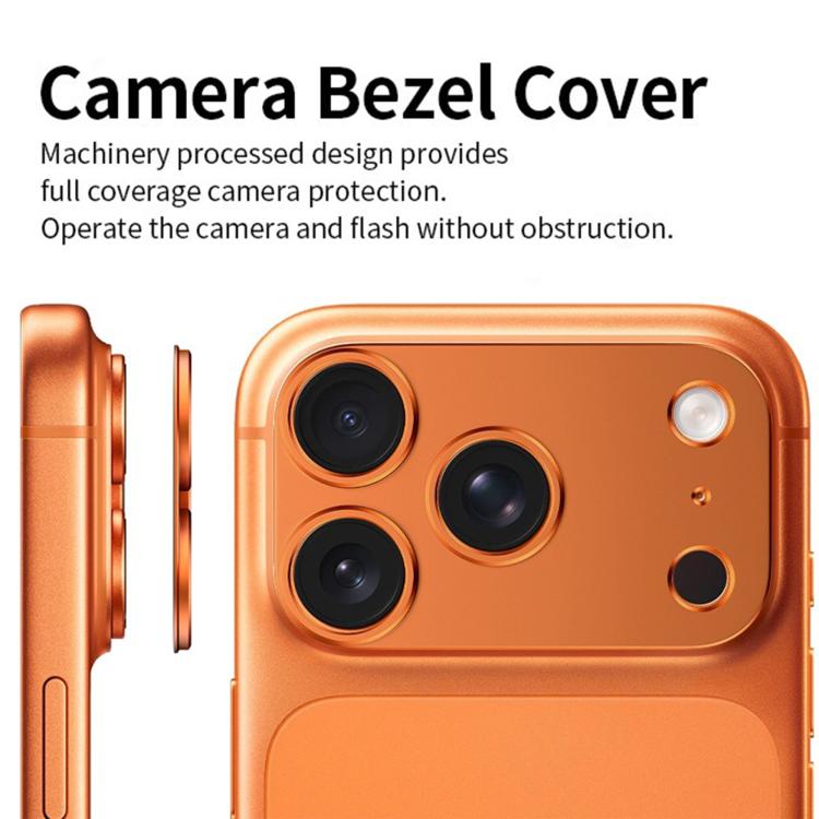 Vòng bảo vệ ống kính rỗng lồi kim loại Kalebol, dành cho iPhone 17 Pro Max, iPhone 17 Pro