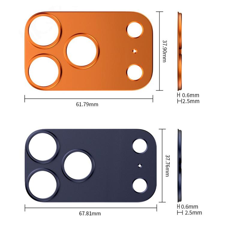 Vòng bảo vệ ống kính rỗng lồi kim loại Kalebol, dành cho iPhone 17 Pro Max, iPhone 17 Pro