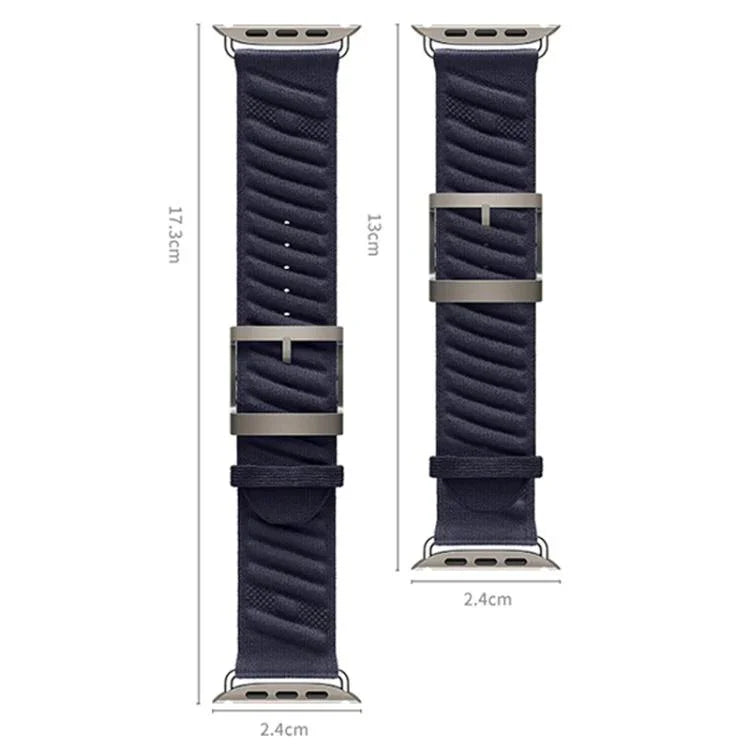 Dây đồng hồ nylon Twill kiểu H, Dành cho Apple Watch 46mm / 49mm / 45mm / 44mm, Dành cho Apple Watch 42mm / 41mm / 40mm / 38mm