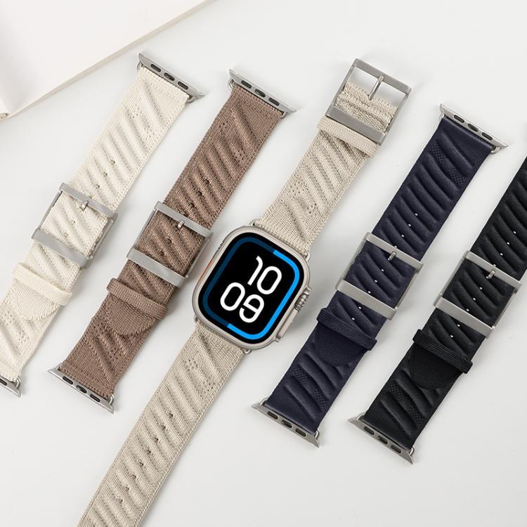 Dây đồng hồ nylon Twill kiểu H, Dành cho Apple Watch 46mm / 49mm / 45mm / 44mm, Dành cho Apple Watch 42mm / 41mm / 40mm / 38mm