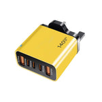 Bộ sạc đa cổng TE-PD43 Type-C x 3, USB-A x 2 cho điện thoại di động / máy tính bảng, phích cắm UK, phích cắm UK